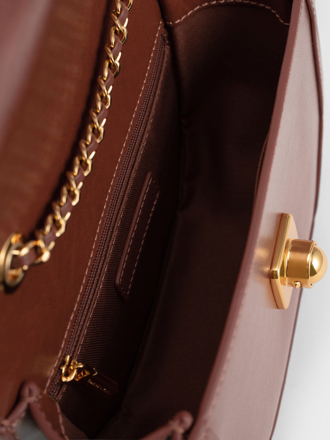 Avis Geometric Shoulder Bag, Chocolate, hi-res