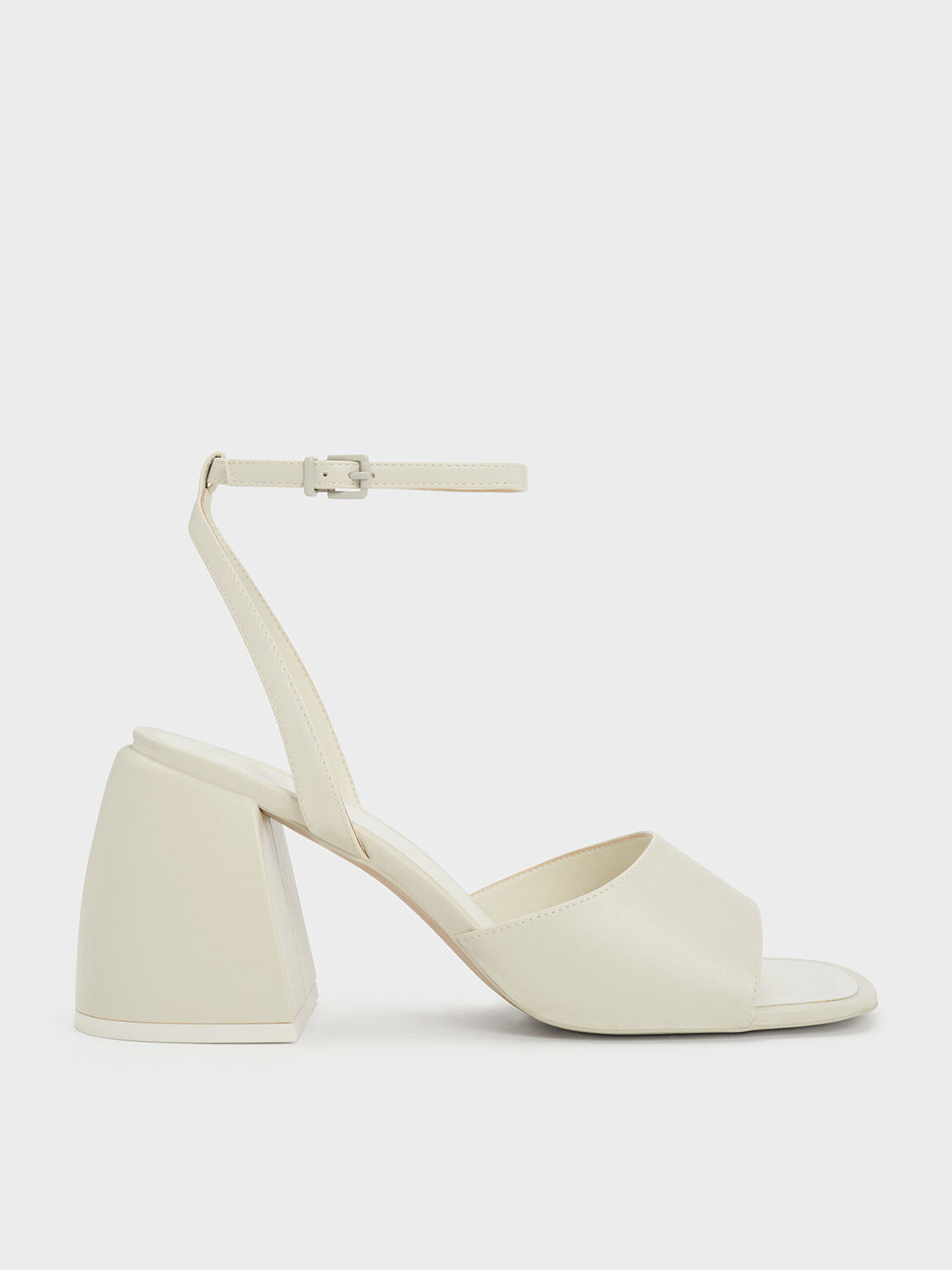 Chunky Block Heel Sandals, Chalk, hi-res