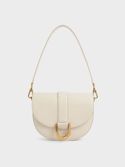 Yellow Flora Belted Saddle Bag - CHARLES & KEITH US
