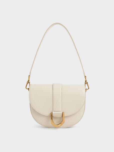 Bolso saddle Gabine, Crema, hi-res