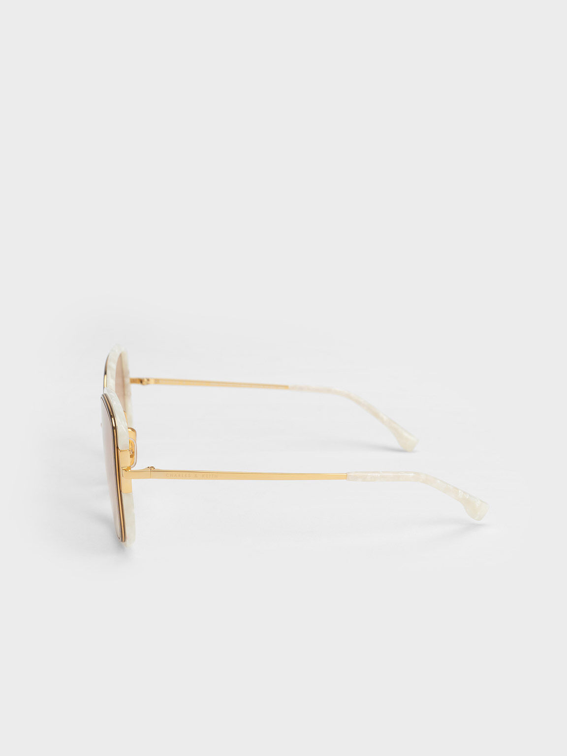 Acetate Butterfly Sunglasses, Cream, hi-res