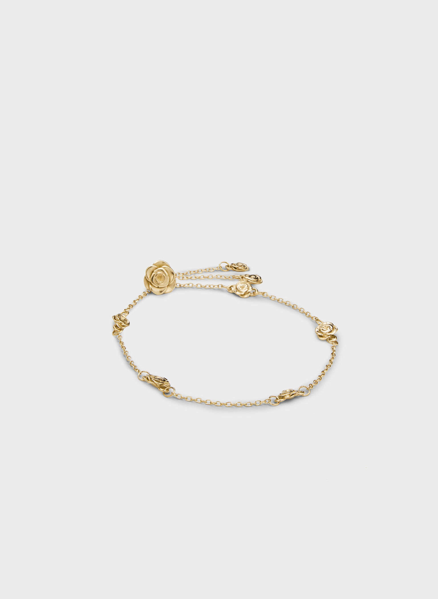 Rosalind Flower-Motif Bracelet, Brush Gold, hi-res