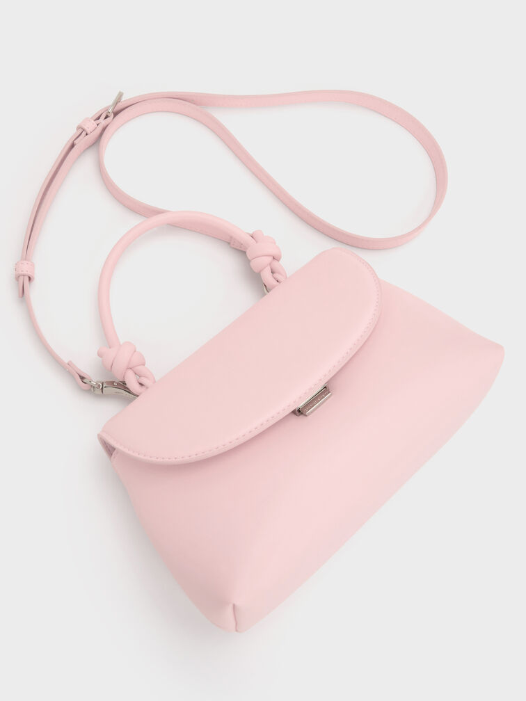 Sammie Knotted-Handle Two-Way Backpack, Cotton Candy Pink, hi-res