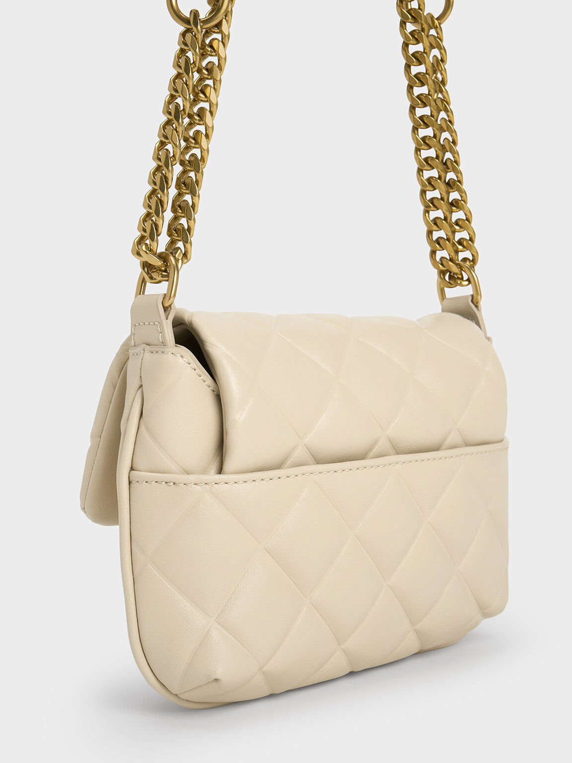 Beige bag 2025 with gold chain