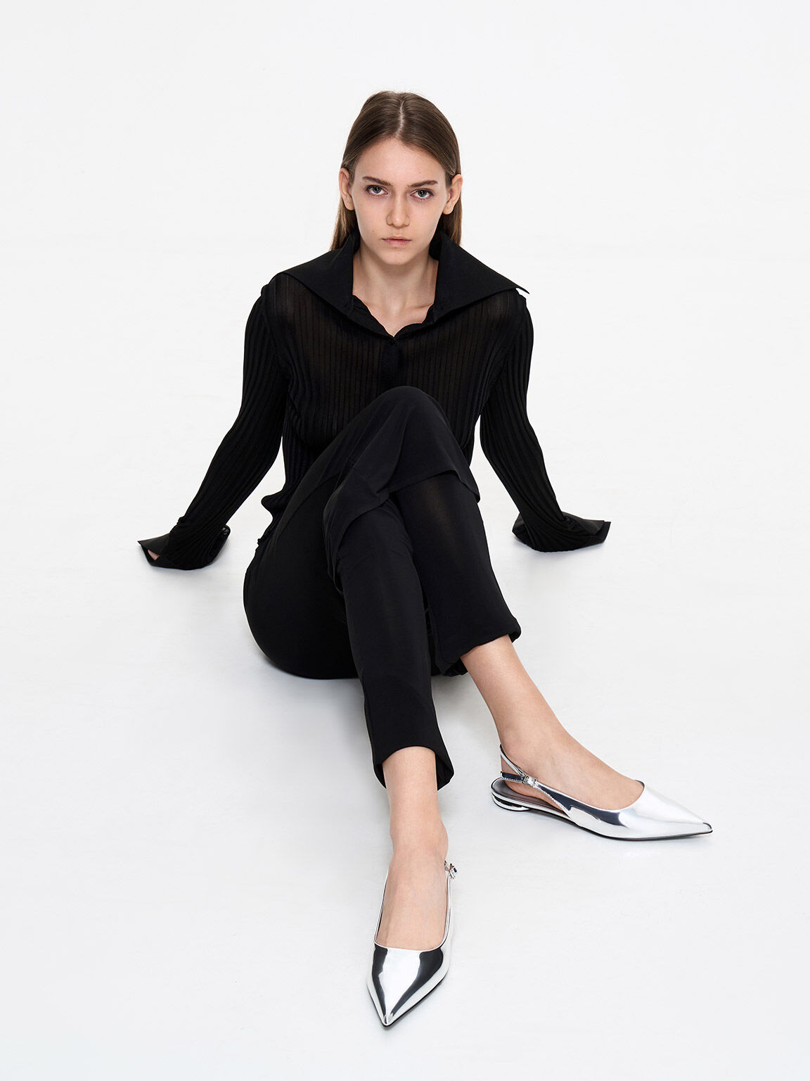 Graydon pointy toe slingback sale flat