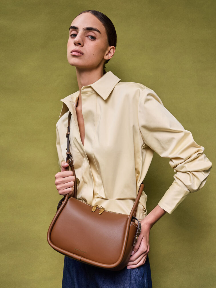 Lyla Shoulder Bag, Chocolate, hi-res