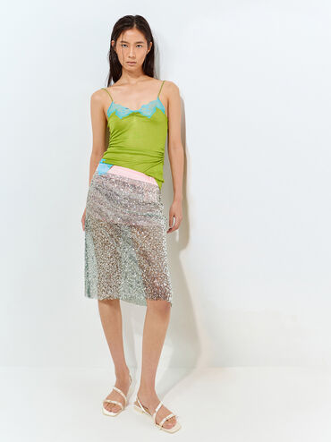 Briella Sequinned Strappy Sandals, Cream, hi-res