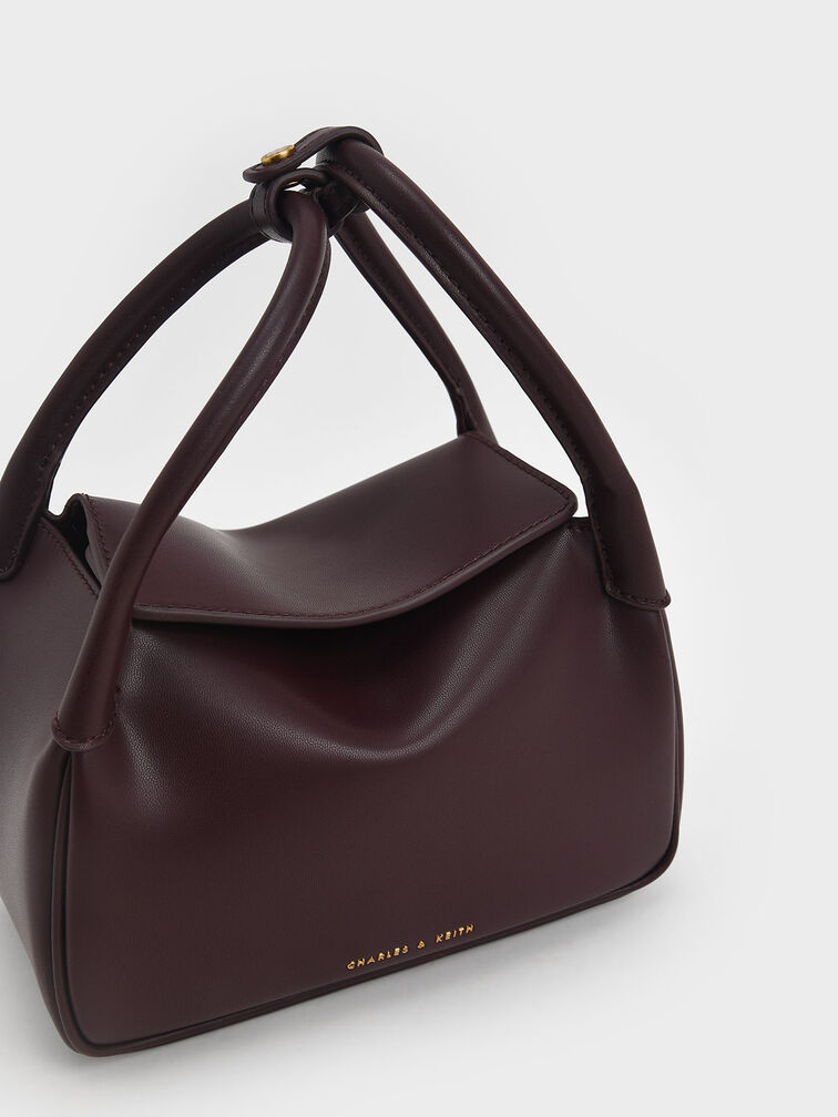 Evelynn Padded Double Handle Slouchy Bag, Dark Oak, hi-res