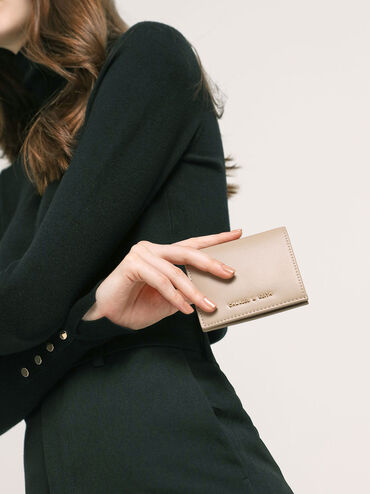 Daisy Bi-Fold Small Wallet, Sand, hi-res