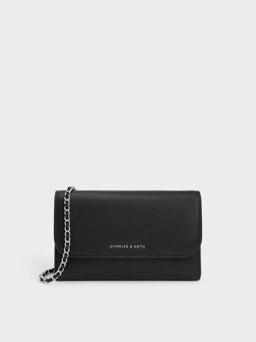 Carteira Longa Octavia Front Flap, Preto, hi-res