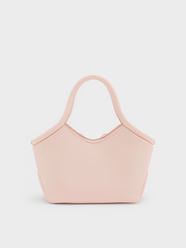 Hazel Bow Tubular Top Handle Bag, Soft Pink, hi-res