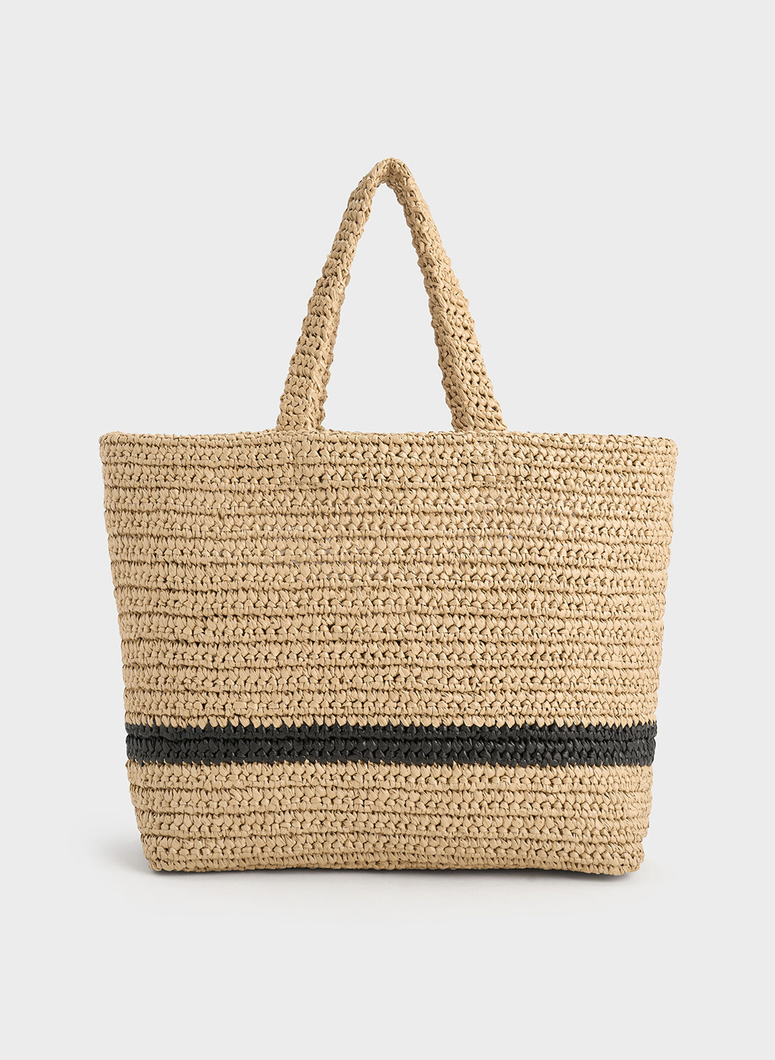 Allegra Knitted Tote Bag, Beige, hi-res