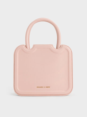 Perline Sculptural Top Handle Bag, Pink, hi-res