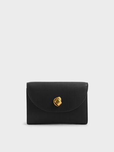 Mini Front Flap Wallet, Black, hi-res