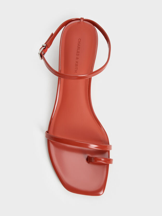 Mariah Toe-Ring Kitten Heels, Brick, hi-res
