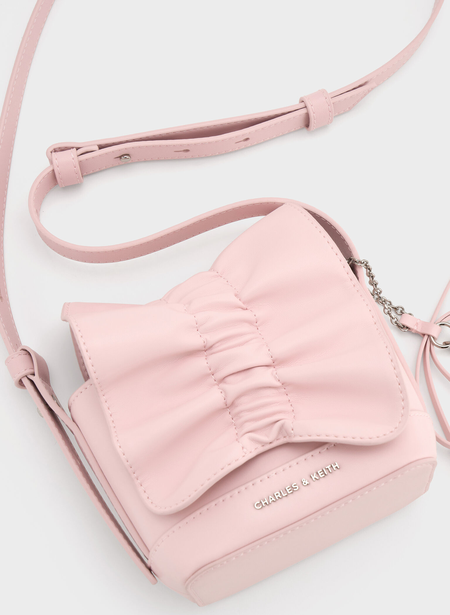 Kadee Ruched Mini Bag, Cotton Candy Pink, hi-res