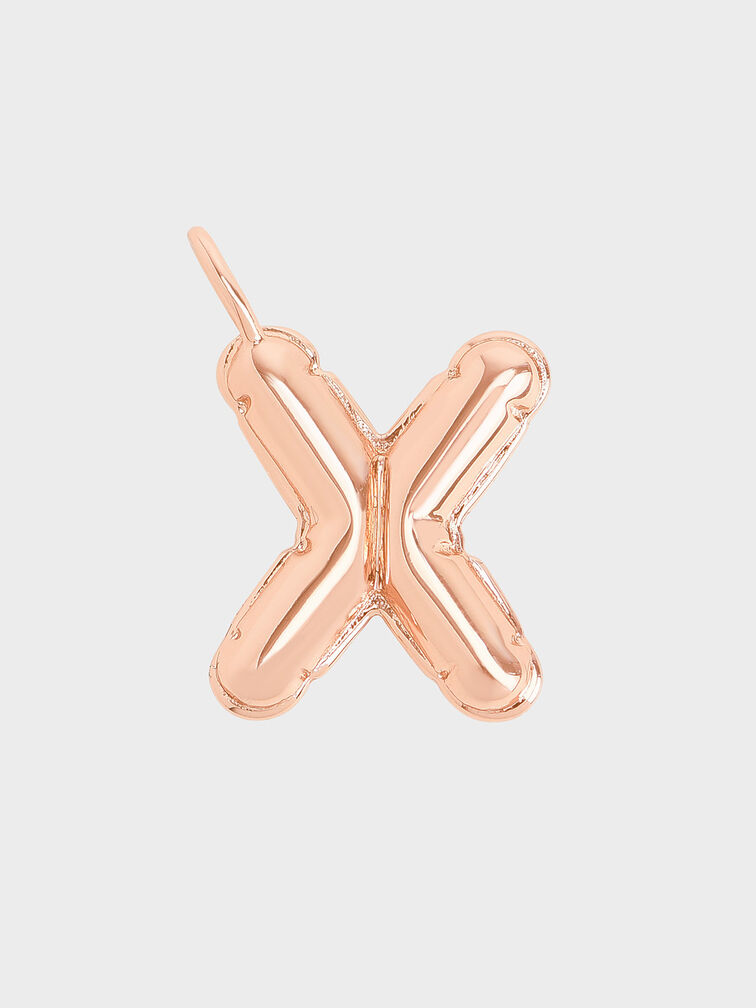 Alphabet 'X' Charm, Rose Gold, hi-res