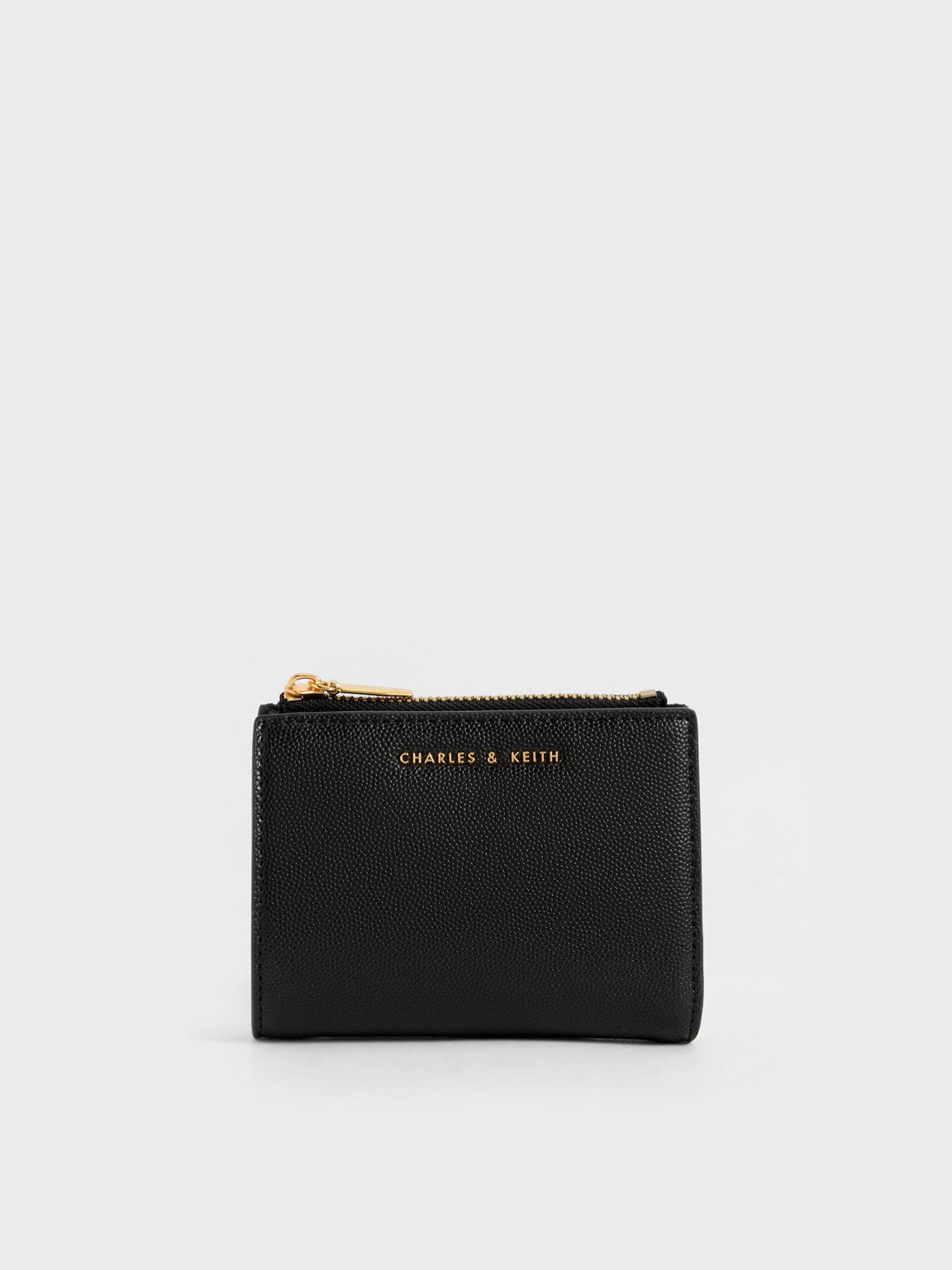 Mini Top Zip Small Wallet, Black, hi-res