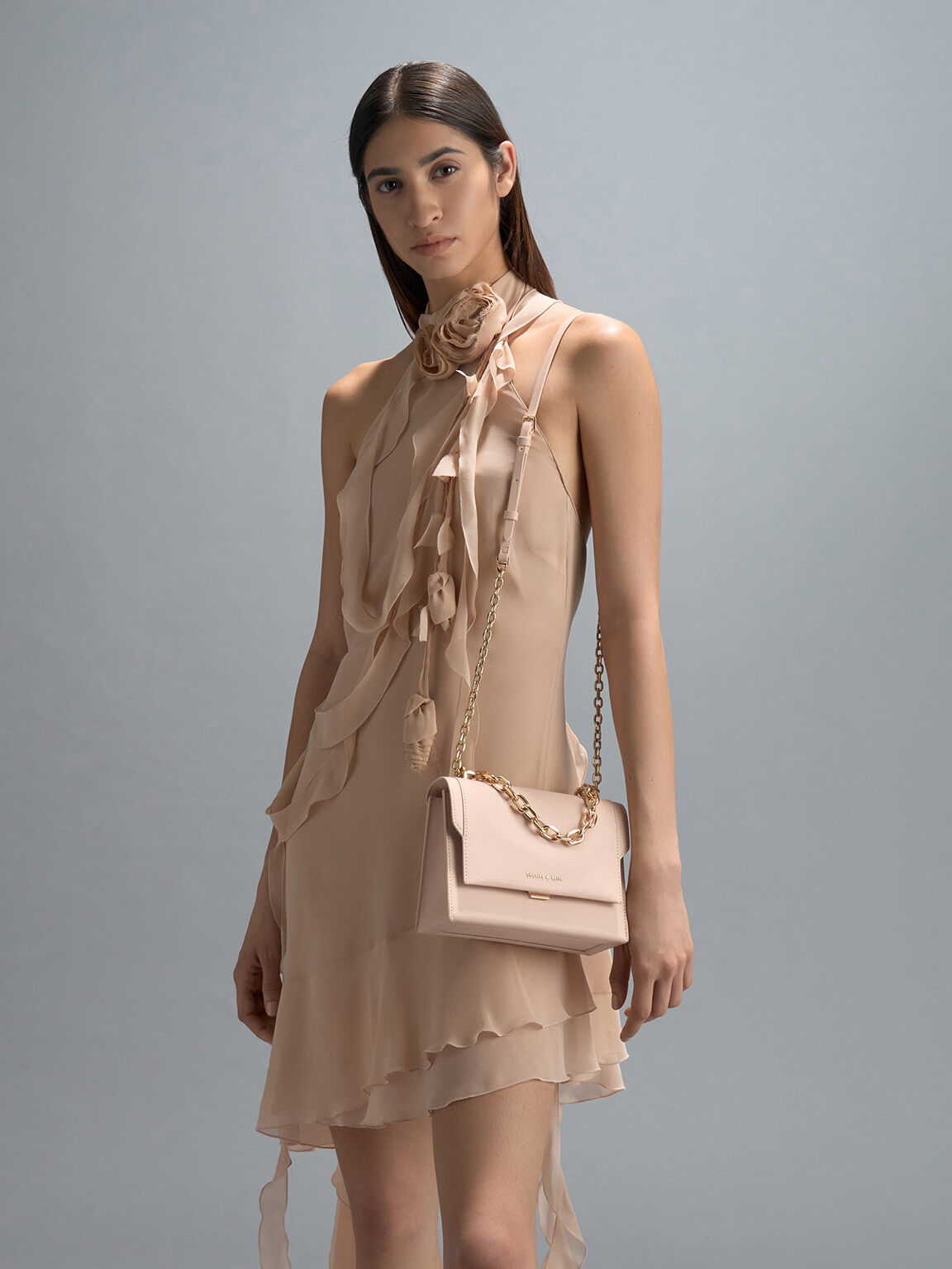 Charles & keith classic front flap crossbody bag clearance