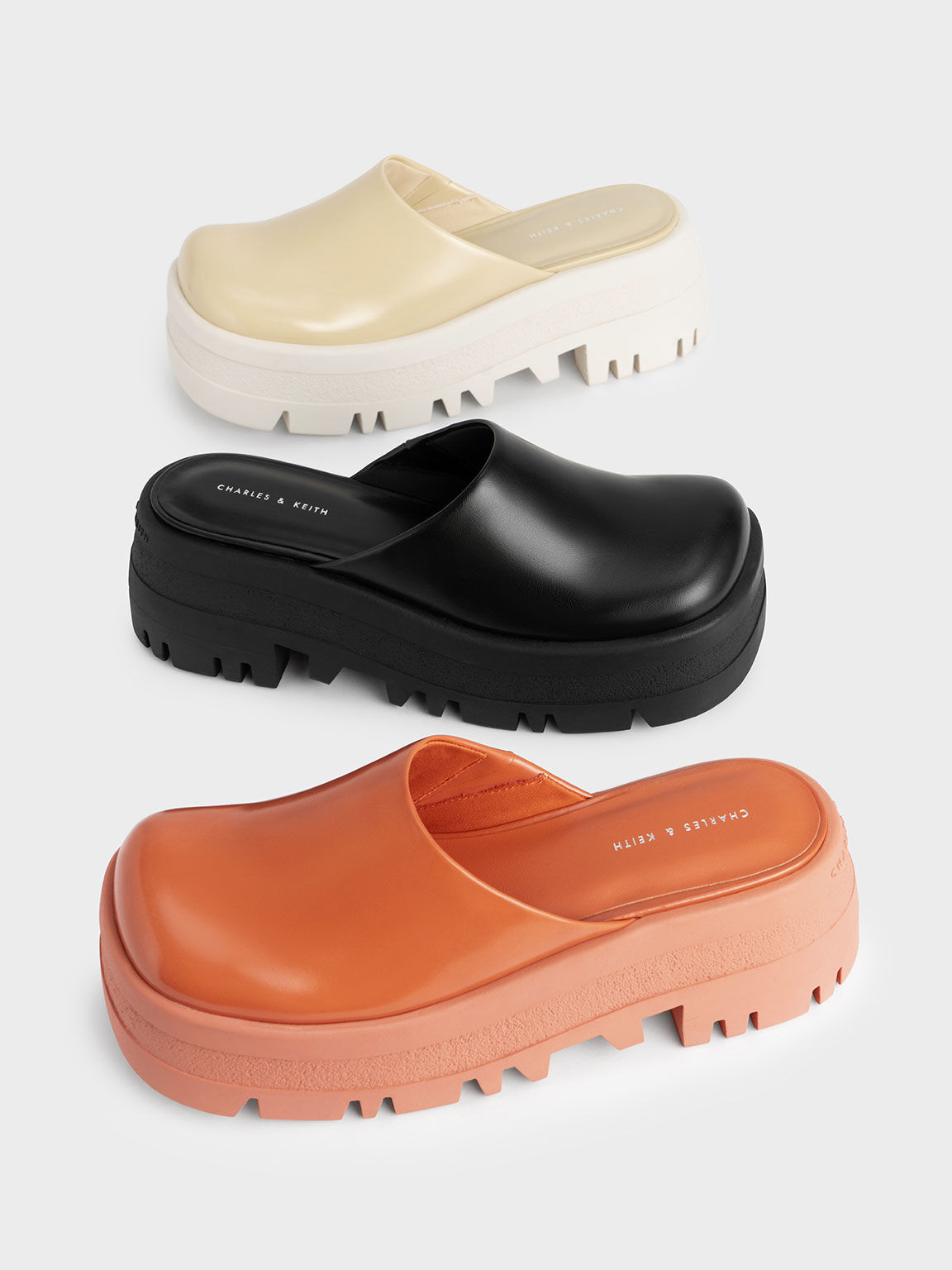 Rainier Platform Round-Toe Mules, Black, hi-res