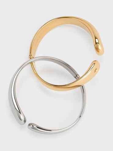 Eimear Cuff Bangle, Gold, hi-res