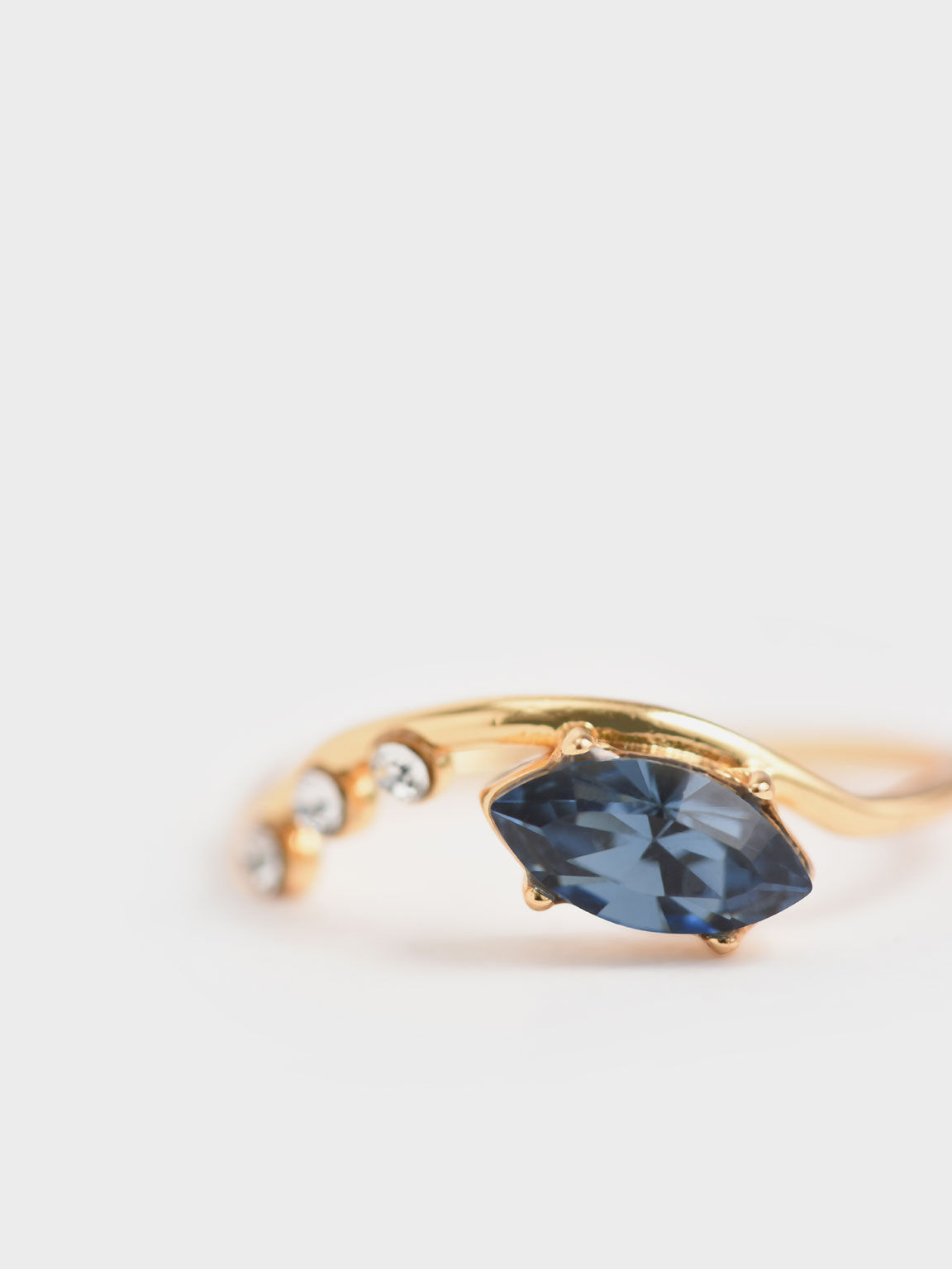 Swarovski® Crystal Geometric Ring, Gold, hi-res