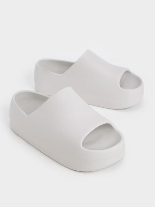 Morgan Platform Slide Sandals, Chalk, hi-res