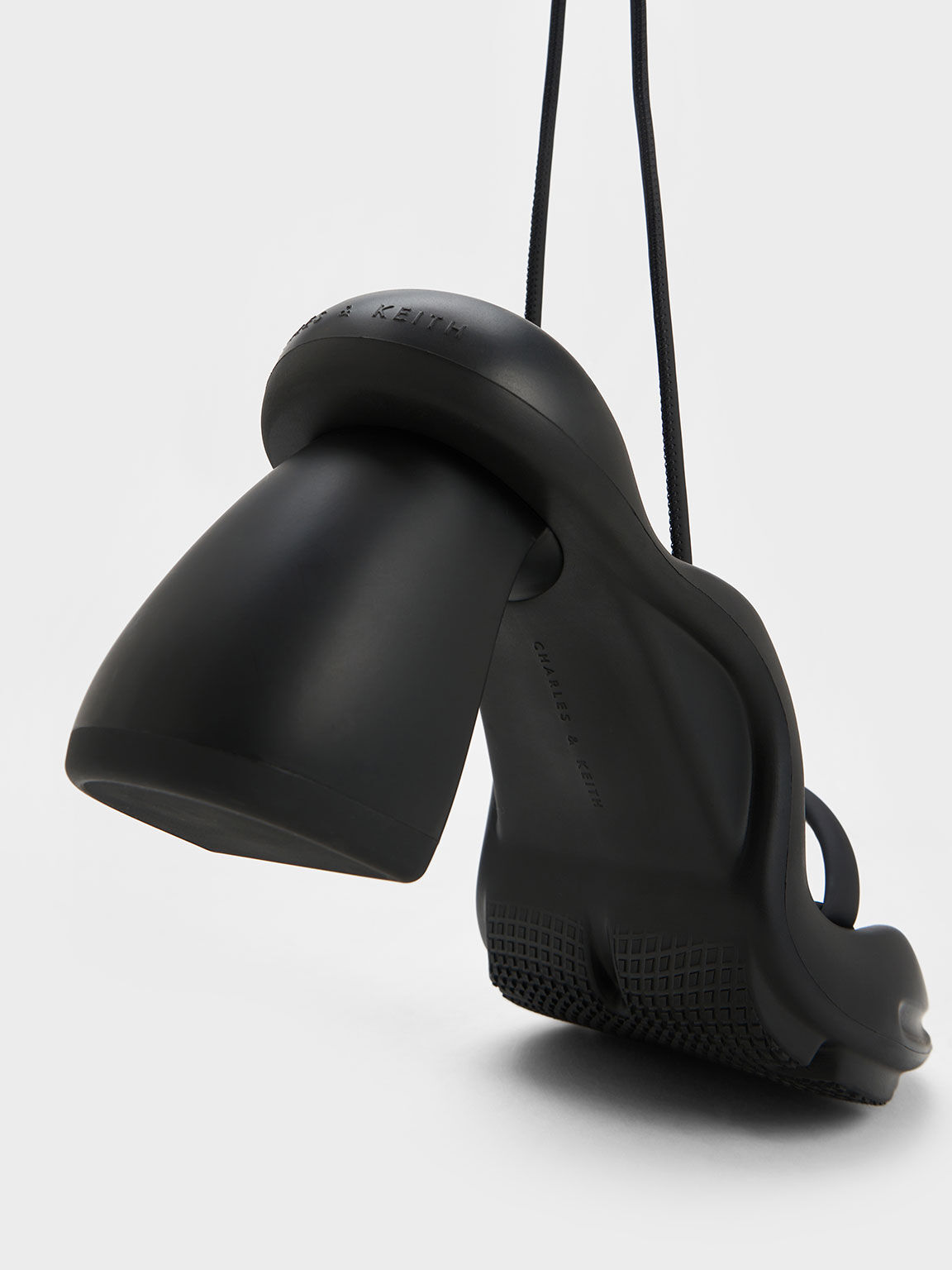 Leila Tie-Around Sculptural Sandals, Black, hi-res