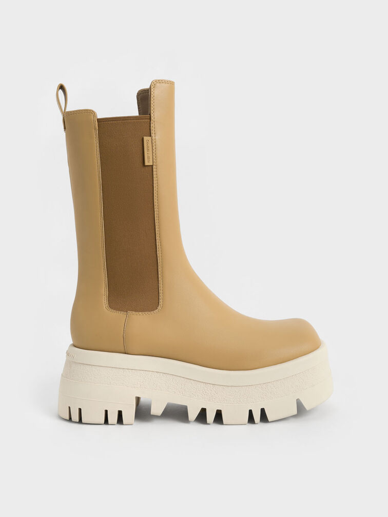 Rainier Platform Chelsea Boots, Sand, hi-res