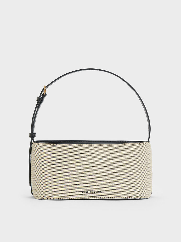 Wisteria Canvas Elongated Shoulder Bag, Multi, hi-res