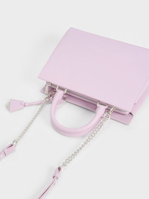 Mirabelle Structured Handbag, Lilac, hi-res