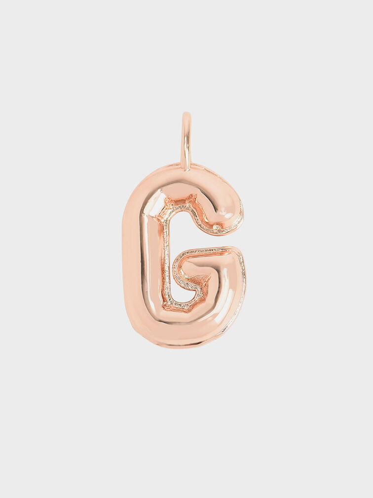 Alphabet 'G' Charm, Rose Gold, hi-res