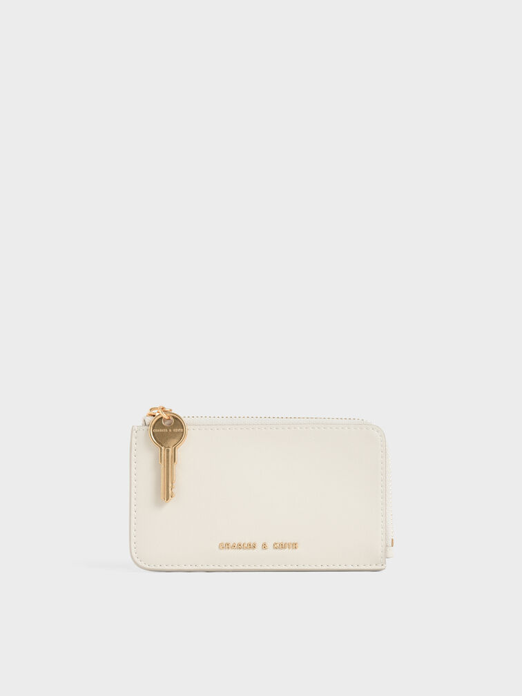 Zip-Around Mini Wallet, Cream, hi-res