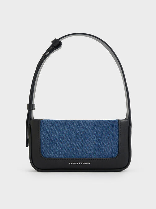 Daylla Denim Shoulder Bag, Denim Blue, hi-res