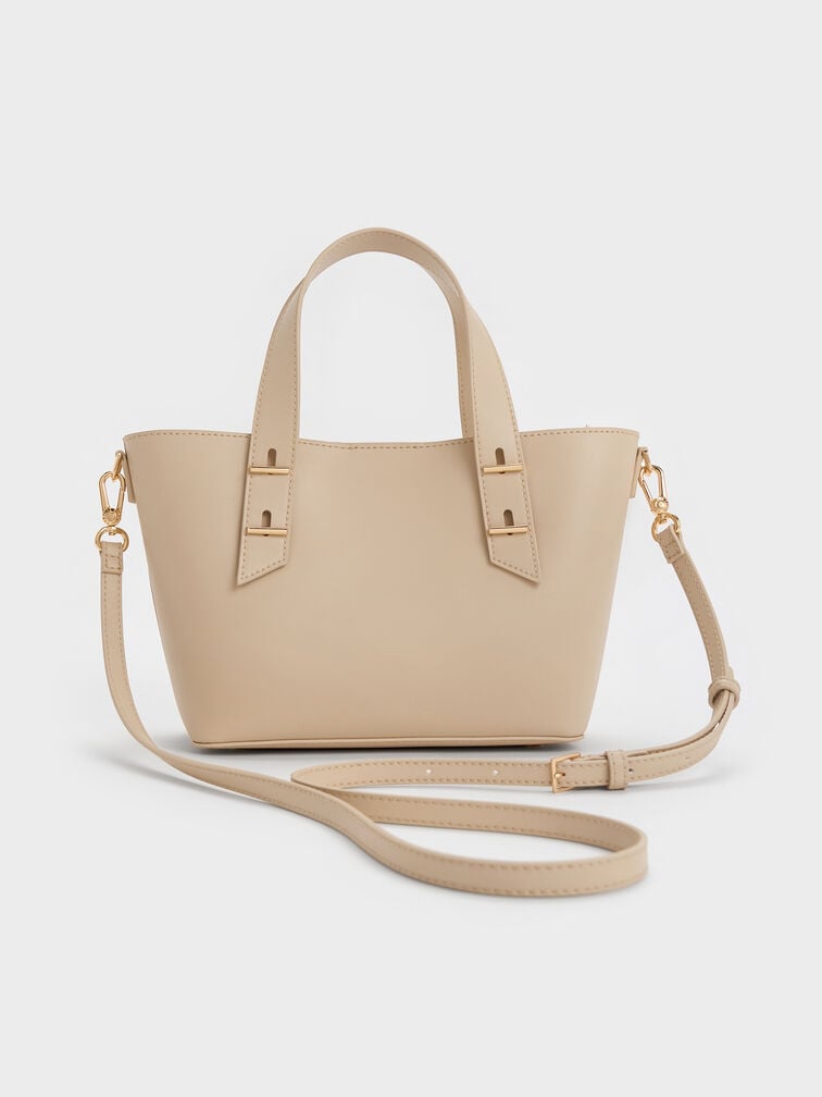 Mini Shania Double-Handle Tote Bag, Dusted Oat, hi-res