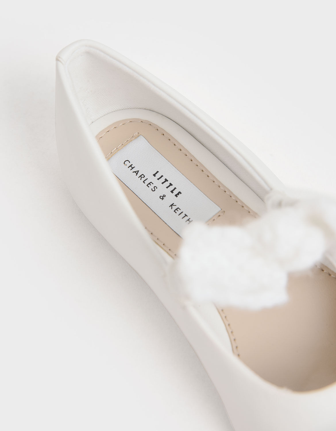 girls white flats