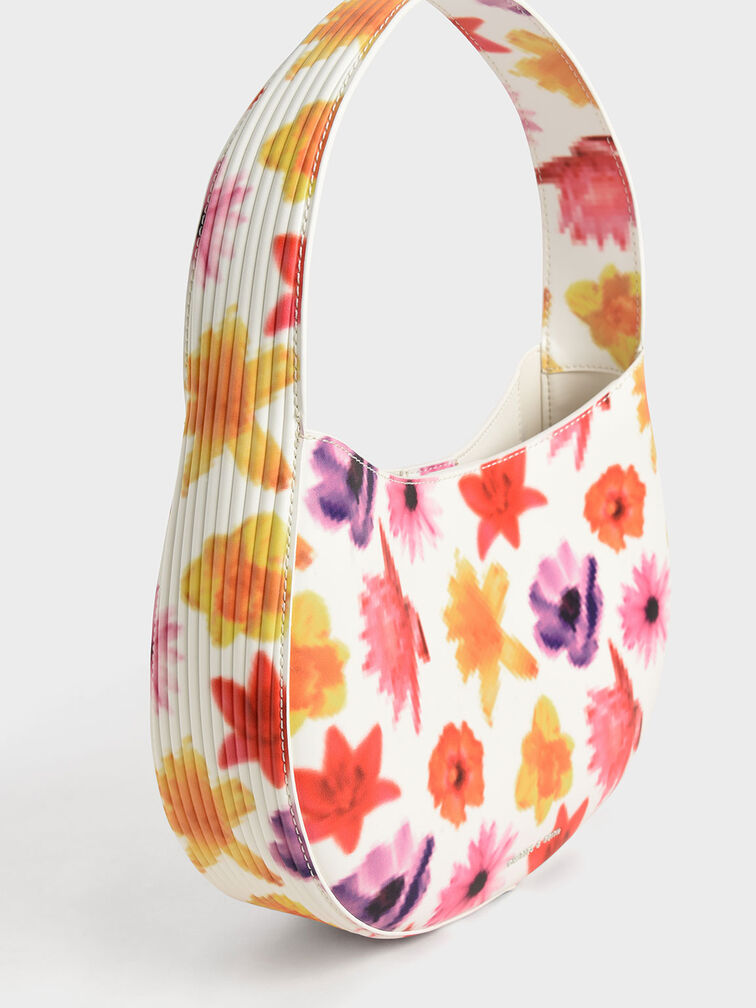 Bolso hobo con asa superior y estampado floral Coda, Multicolor, hi-res