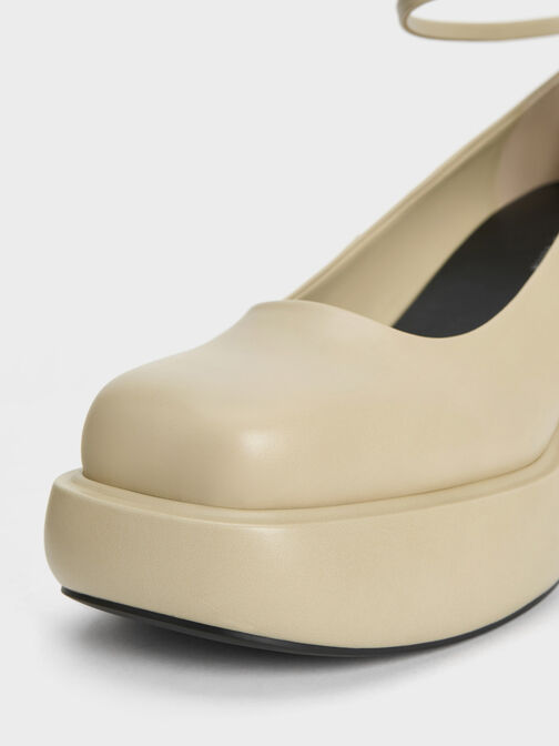 Monique Ankle-Strap Platform Pumps, Chalk, hi-res