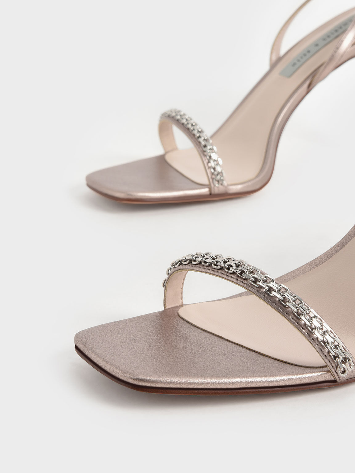 Bronze store strappy heels