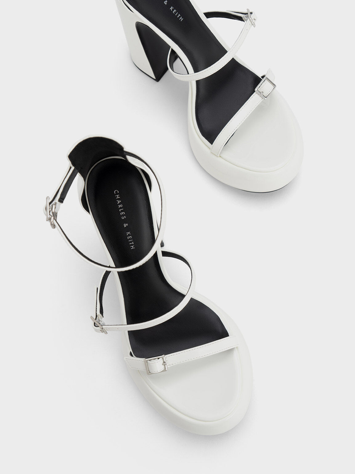 White and silver platform sandals 2025