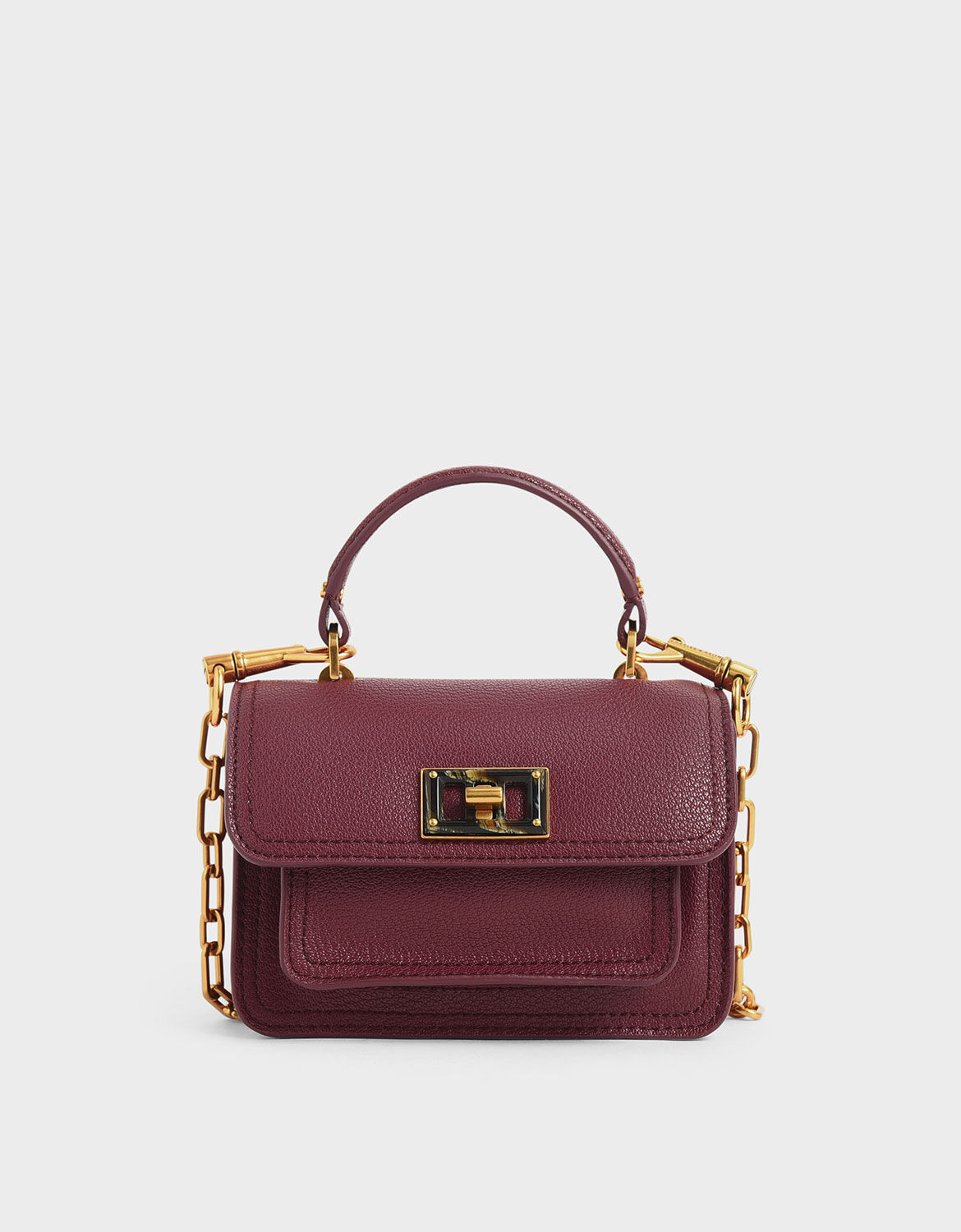 charles and keith purple bag