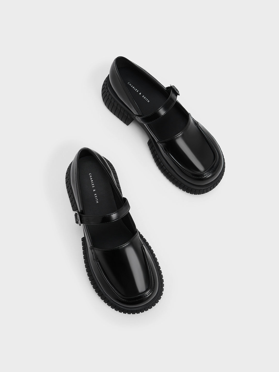 Black Buckled Mary Jane Loafers - CHARLES & KEITH US