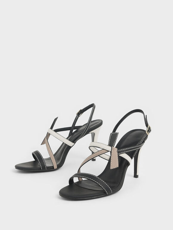 CC 26s Stiletto Sandals 55 Beige Calfskin 652568