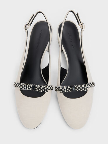Kaleen Slingback Pumps, Chalk, hi-res