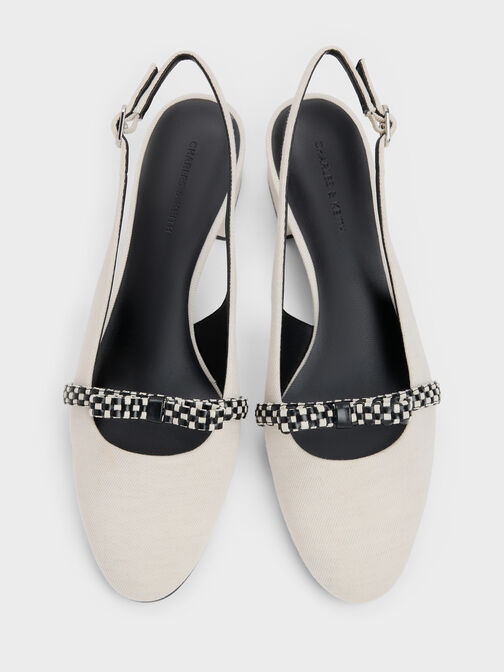 Kaleen Slingback Pumps, Chalk, hi-res