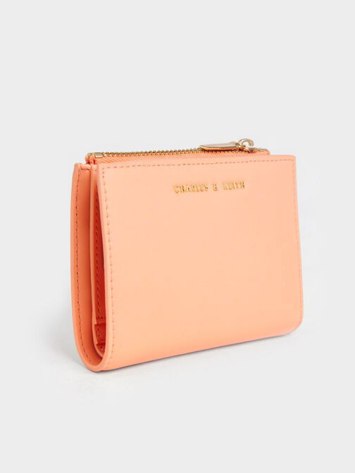 Mini Top Zip Small Wallet, Orange, hi-res