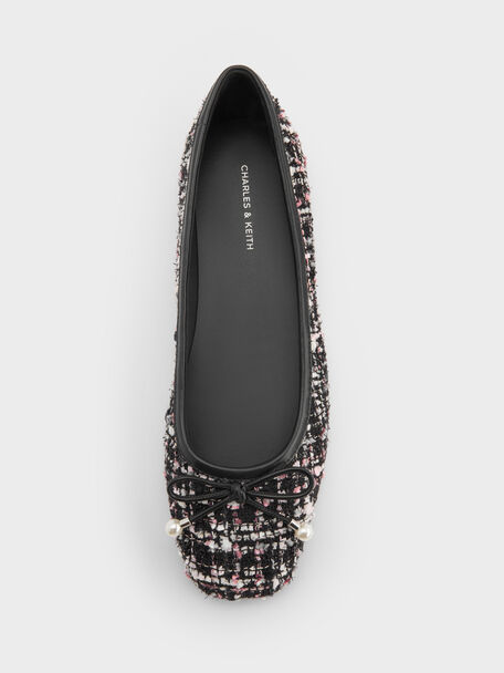 Barbara Tweed Pearl-Bow Ballet Flats, Multi, hi-res