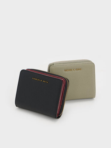 Classic Zip Mini Wallet, Black, hi-res