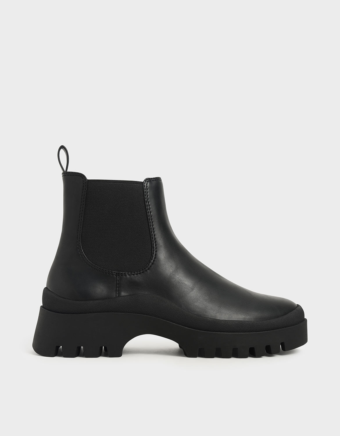 Black Chunky Chelsea Boots | CHARLES 