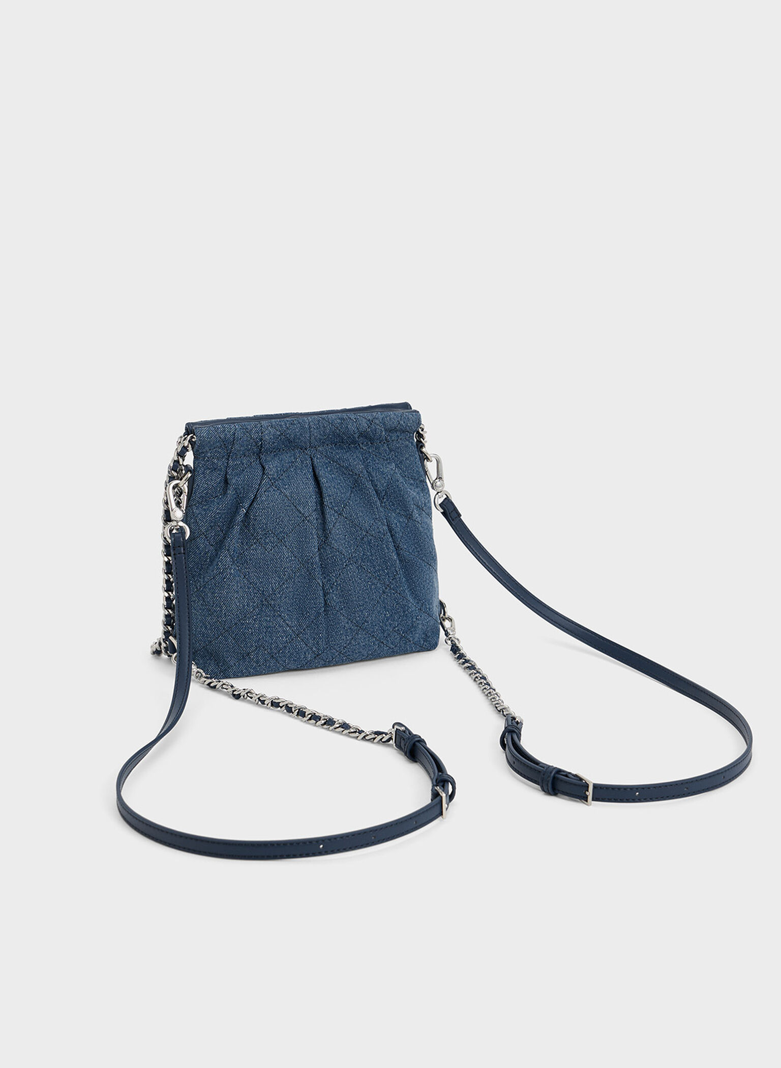 Duo Denim Chain-Handle Two-Way Backpack, Denim Blue, hi-res